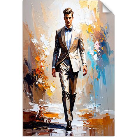 Selbstklebendes Poster – Wandsticker Mann im Anzug 20x30 cm (1/3)