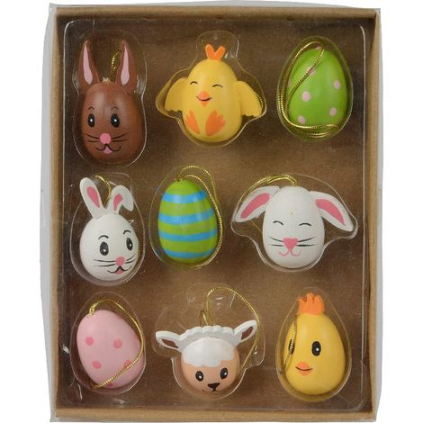 Kaemingk Osterdeko Motivholzeier bunt 9er Set (1/2)