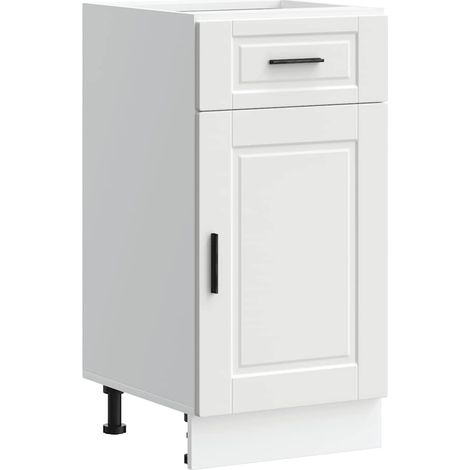 Kitchen Base Cabinet Porto White Engineered Wood vidaXL