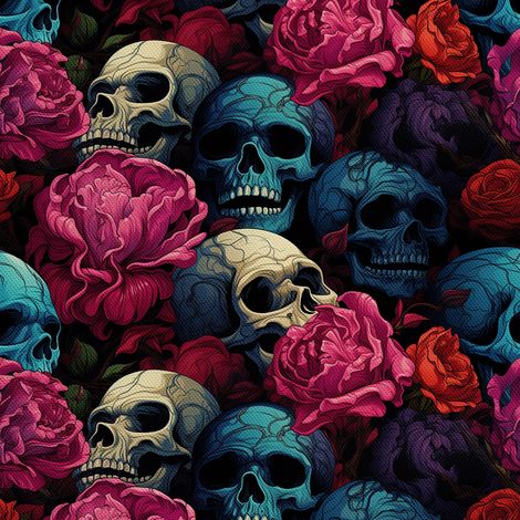Tela Oxford decorativa para exteriores - Motivo de calavera I DX4107 (1/5)