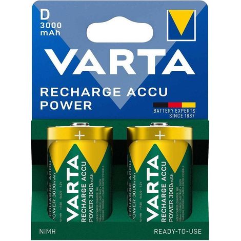 Batería Ni-mh D Hr20 1,2v/3000mah Varta (blister 2 Uds.) Hr20-d/varta