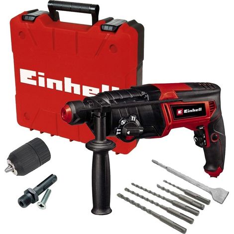 Einhell 240v SDS Plus 4 Mode Rotary Hammer Dril + SDS Bits Chisel +Keyless Chuck (1/5)