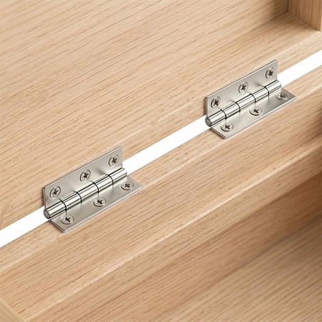 vidaXL Bisagra 12 uds. 66 x 38 x 5 mm Plateado Acero (1/5)