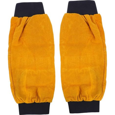 GDHZS- 1 Paire Manchon De Protection du Travail Coque De Protection Anti Coupure Manches Résistantes à La Chaleur Manchons De Protection Daim De Vachette Cuir Manchette (1/5)