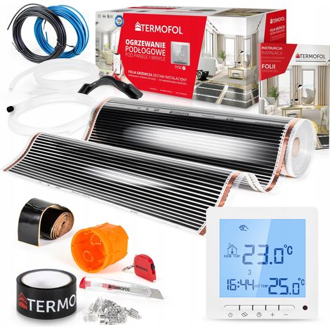 Kit de film chauffant infrarouge, puissance 140 W, 100 cm, surface 1 m² + TF-H2 (1/5)