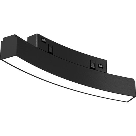 Lampe sur rail magnétique courbée noire 60 cm LED 10 W 4000 K 48 V Milagro (1/5)
