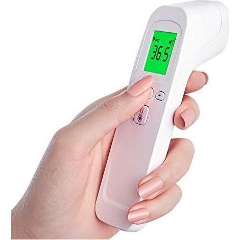 LIAIKI Infrarot-Stirnthermometer, kontaktloses Thermometer für Personen (Erwachsene, Kinder, Babys) und Oberflächen, LCD-Display, Tonfunktion, 30 Speicherplätze (1/5)