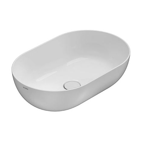 Lavabo T-Edge appoggio 54x36 ovale in ceramica bianco lucido di (1/10)