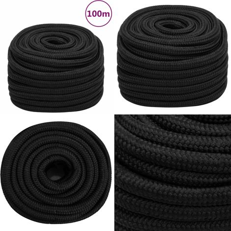 Bootsseil Schwarz 20 mm 100 m Polypropylen - Bootsseil - Schiffsseil - Polyesterseil - Marino Seil - Liegeplatzseil - Home & Living (1/5)