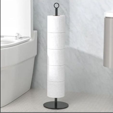 Soporte para Rollo de Papel Higiénico - con Función de Reserva - Soporte de Papel Higiénico (Acero Inoxidable 71cm) (1/5)