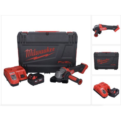Milwaukee M18 FSAG115X-401X Akku Winkelschleifer 18 V 115 mm Brushless + 1x Akku 4,0 Ah + Ladegerät + HD Box