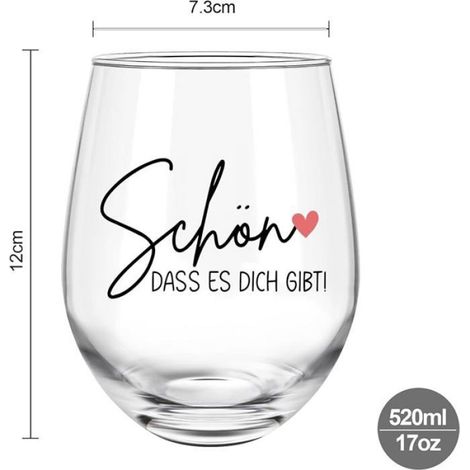 Verre À Vin - 520 Ml - Transparent - Pour Vin Rouge Champagne Cocktail Jus - 1 Pièce (1/5)