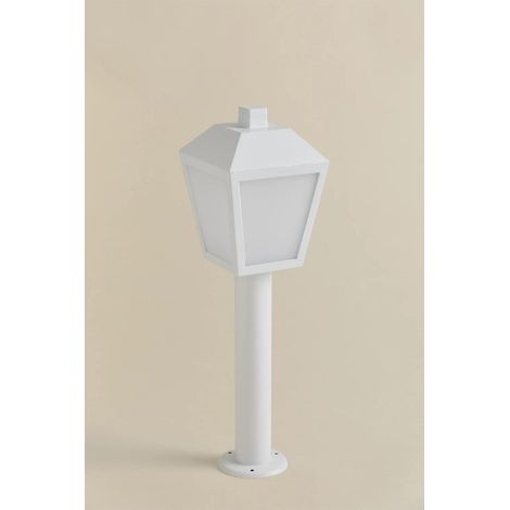 ORION91oficial® - Lámpara de suelo Baliza LED para exterior, 360lm, 8W Luz Cálida 3000K , Aluminio Color Blanco, IP44 - spaziOrion91