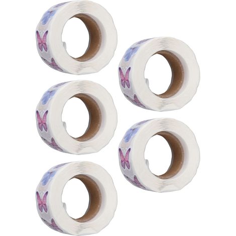 2500 autocollants fleurs enfants adultes mignons 8 motifs 2,5 cm rouleau stickers floral printanier récompenses classe scrapbooking loisirs créatifs enveloppes fête (1/5)