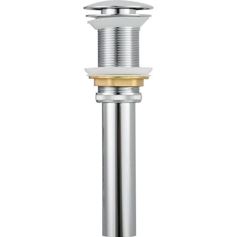 Bonde de lavabo sans Trop-Plein pour Lavabo et Évier – Valve Pop-up Chromée (1/5)
