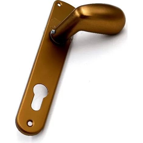 COPPIA POMOLO 2008 PLACCA YALE GIREVOLE BRONZO (1/3)