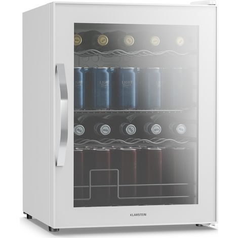 Klarstein Réfrigérateur Pour Boisson 60L - Porte Verre Miroir, 0-13°C, 4 Étagères Amovibles, Température Réglable, Mini Frigo Boissons, Design Compact