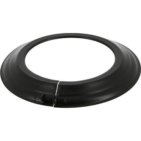 TEN – Rosace émail noir mat Ø125 – Finition murale pour chaudières gaz et fuel – Acier émaillé 4/10e – Distance de sécurité 5 cm