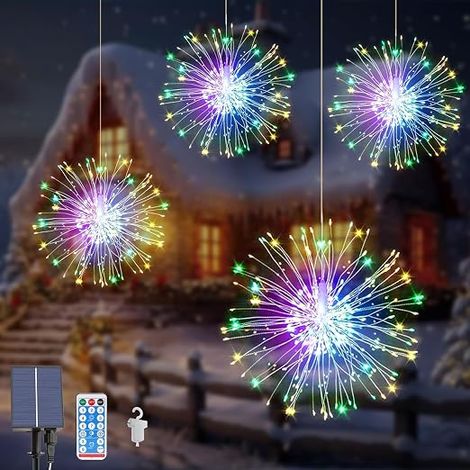 Solar Light Fireworks, LEDs Hanging Light Fireworks, String Light, Waterproof Light Copper Wire for Garden Patio Decor (1/5)