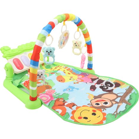 Tapis de jeu musical pour bébé, piano d'activité motorisé vert, gym d'éveil pour nourrissons, nouveau-nés et tout-petits (1/5)