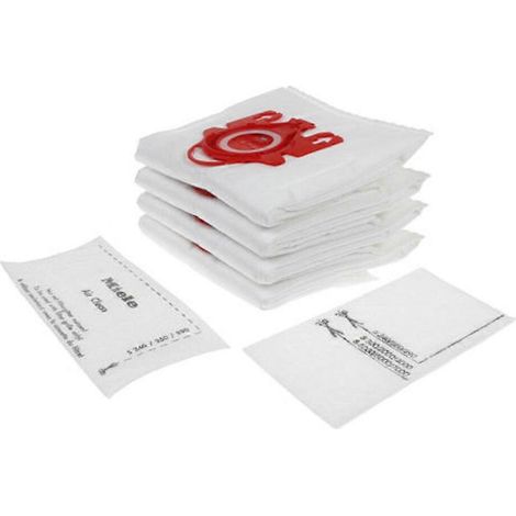 Sacs à poussière synthétiques pour aspirateurs Miele FJM C1 et C2, type HEPA, avec 4 filtres. (1/2)