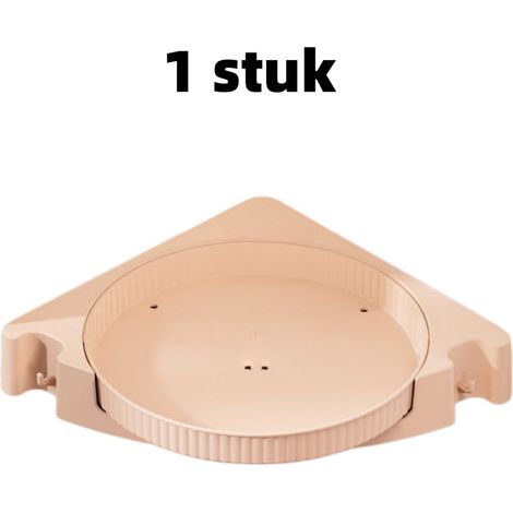 pièce Étagère de rangement pour la cuisine Étagère murale Sans perçage Compatible salle de bain Porte épices Multifonctionnel à 360 Rose clair (1/5)