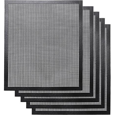 Grill Mesh Mat - 400 mm x 330 mm - Résistant à la Chaleur Jusqu'à 260 °C - Pour Grill Gaz Charbon Électrique - Lot de 5 (1/5)