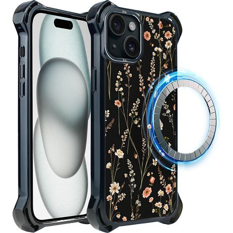 Coque ibizu DropGuard Ultra pour iPhone 15 Plus avec MagSafe, coloris Pastel Bloom et Midnight Garden. (1/5)