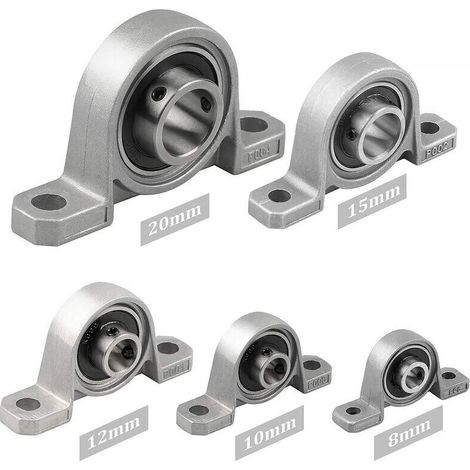 Cuscinetto in lega di zinco con cuscinetti a sfera e base in ghisa fusa (dimensione: 10 mm) (1/3)