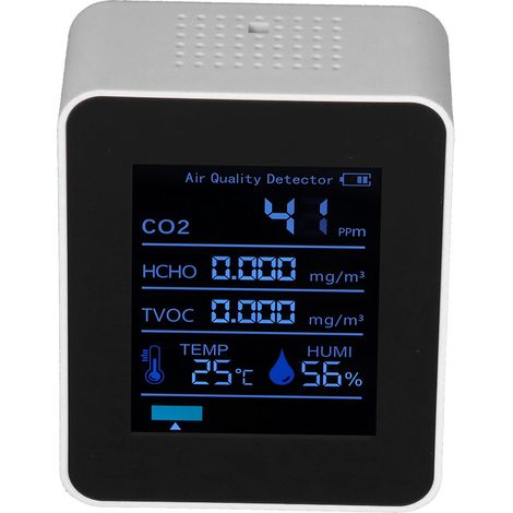 Digitales Luftqualitätsmessgerät 3,7 V, tragbar, Kohlendioxid-Detektor, Temperatur- und Feuchtigkeitsdetektor, Hygrometer (1/5)