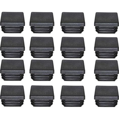 Oferta promocional: Tapones de plástico de 40x40 mm, tapones negros para tubos cuadrados, tapones de plástico para patas de muebles de trampolín, 16 piezas, AAFGVC (1/4)