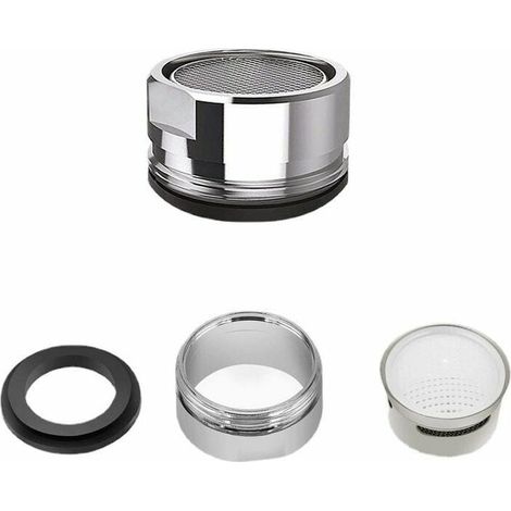 Pcs Mousseur Robinet, 24mm Aerateur Filtre Robinet Accessoires Économiseurs d'Eau avec joint d'étanchéité pour Cuisine Salle de Bain (1/5)