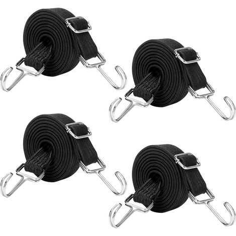 Pieces Bungee Cords with Hooks, 2 m Elastic Bungee Cords with Hooks, Bicycle, Car Transport, Rally Tool (1/5)