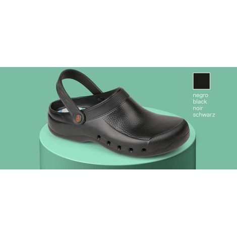Zuecos sanitarios con celdas antideslizantes en la suela Dian EVA PLUS 38 Negro