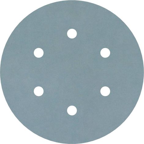 DISQUE ABRASIF Ø 150MM - GRAIN 1200 - 6 TROUS - 5 PIÈCES (1/10)