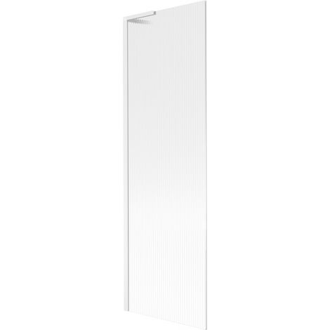 Mexen Next L Badewannenfaltwand 1-flügelig 60 x 150 cm, Streifen, weiß - 895-060-000-03-09-20 (1/5)