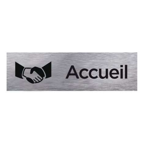 Pictogramme ACCUEIL (Q0083).- Plaque aluminium brossé -