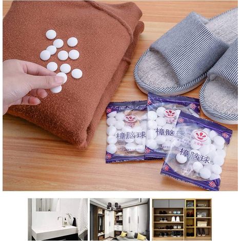 Boules Anti Insectes Eco - 200 PCS - Boules de Protection pour Armoire et Garde-Robe - Effet Anti-Moisissure et Anti-Mites (1/5)