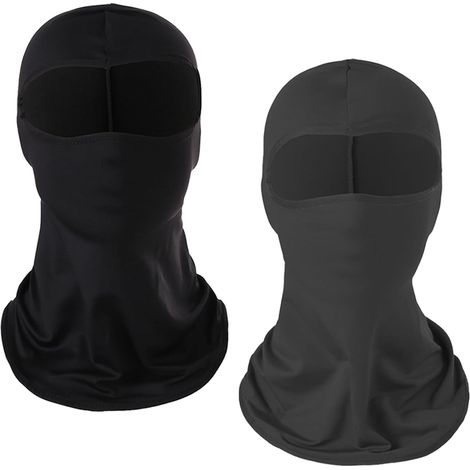 2 PièCes Cagoule Moto Ete Respirant éLastique SéChage Rapide Cagoule avec Trous De Lunettes Multifonction Cagoules Anti-Solaire Balaclava pour Cyclisme, Moto Hommes Femmes Taille Unique (1/5)