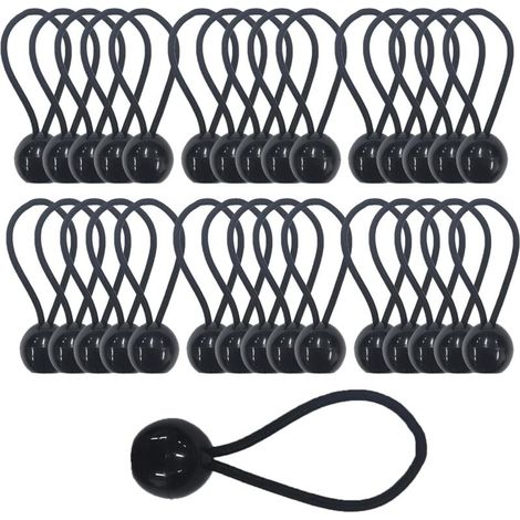 30 Stück elastische Spannrollen mit Kugel