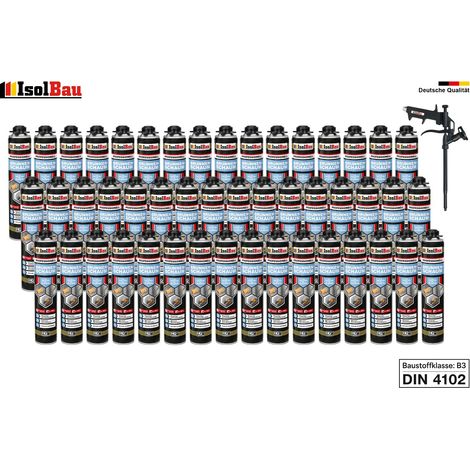 Brunnenschaum 48x 750ml Bauschaum 1x Teflon Pistole Montageschaum Pistolenschaum (1/5)
