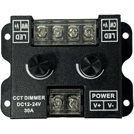 Variateur manuel à double bouton pour ruban LED, basse tension, 3 fils, 2 niveaux de température de couleur, réglage de la luminosité (CCT), contrôleur de luminosité (1/5)