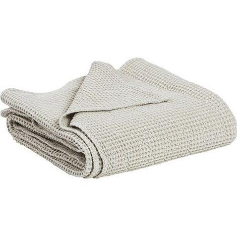 Jeté de lit et canapé plaid en matières recyclées pour salon et chambre 260 x 260 cm - PANGIVO