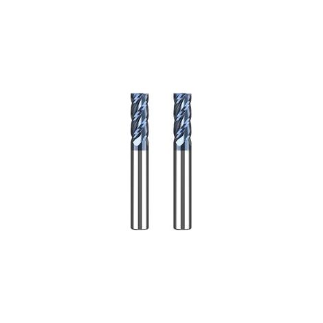 Fraise Carbure 8mm, 4 Dents/Tranchants, AlTiN Noir Revêtement CNC Fraise en Bout VHM Pour Métal Bois Acrylique Plastique