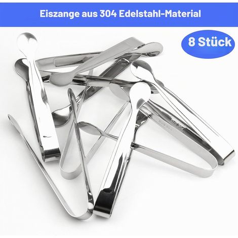 Lot de 6 Pinces Candybar, Bonbon, Sucre, Inox, Glace, Petite, Robuste, Cuisine, Buffet, Tongs (1/5)