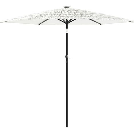 Sombrilla de jardín cuadrada con mástil resistente 268 x 268 x 226 cm protección UV acabado moderno en poliéster blanco 020056399