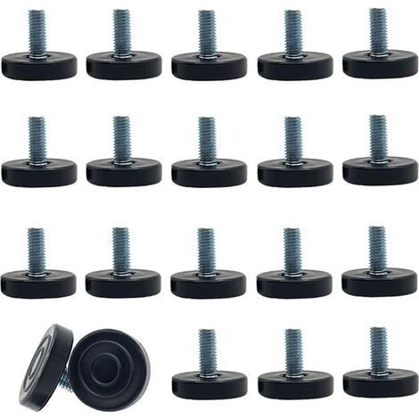 Pieds de meuble réglables en plastique - 20 pièces pour nivellement (1/5)