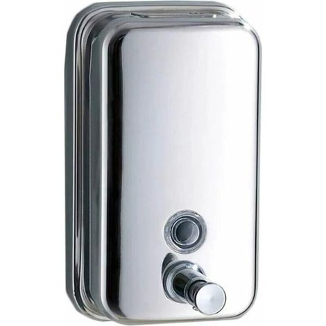 Distributeur de Bains et Cuisine de Savon Liquide Mural pour Salle,Acier Inoxydable Poli(1000ml) (1/4)