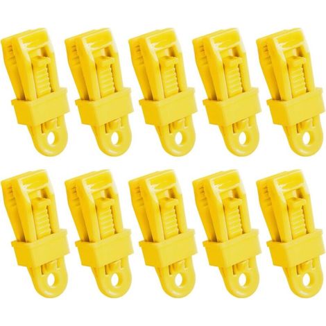 Bardusch Clips de bâche, pinces réglables coupe-vent – Clips de fixation pour tissu d'ombrage extérieur pour camping, pique-nique, extérieur, camion, bateau, couvertures, abris de serre (1/5)