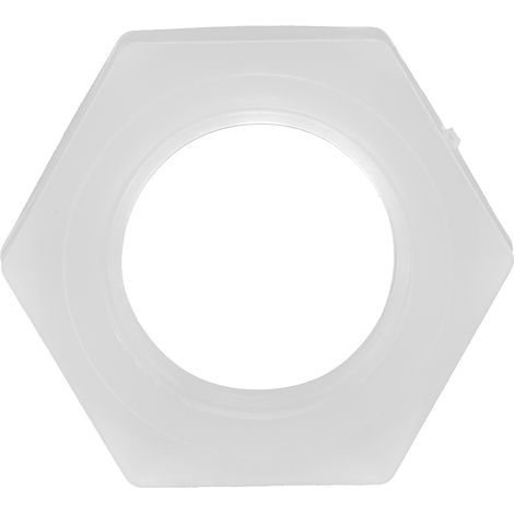 Plastic hex nuts, 50 pieces, Environmentally friendly, corrosion-resistant, white, for M16 industrial accessories (1/5)